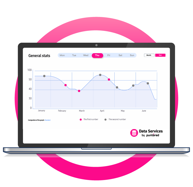 Dashboard de Puntored mostrando datos financieros de usuarios